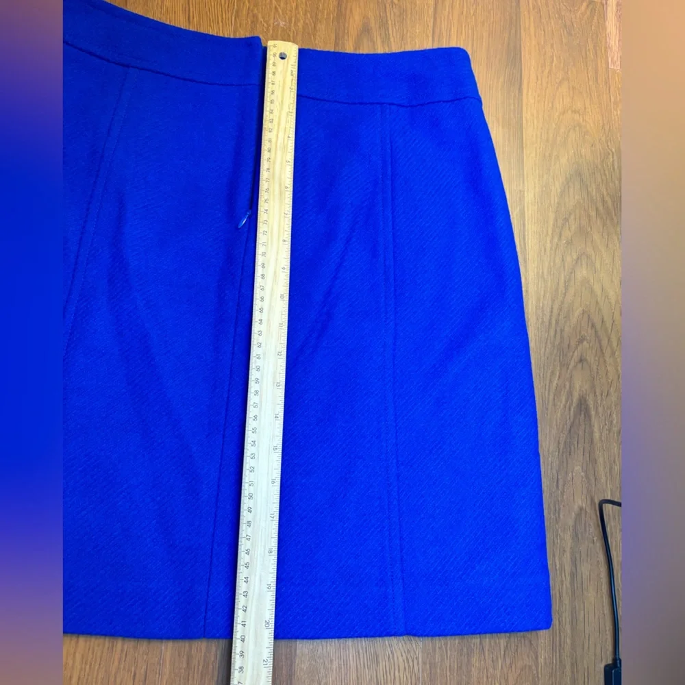 TALBOTS Women's Wool A-Line Skirt Royal Blue Professional Office Mini Academia 6